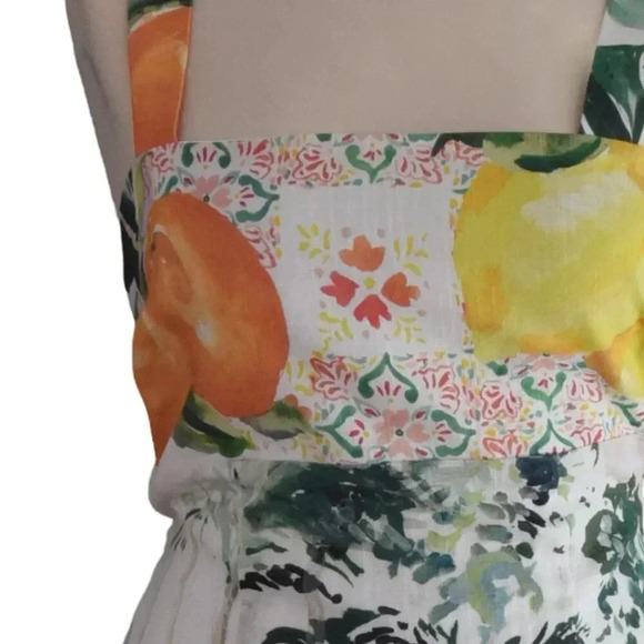 Finders Keepers |Citrus Watercoloor Linen Viscose Blend Dress Amalfi XS US 0-2 - Picture 10 of 13